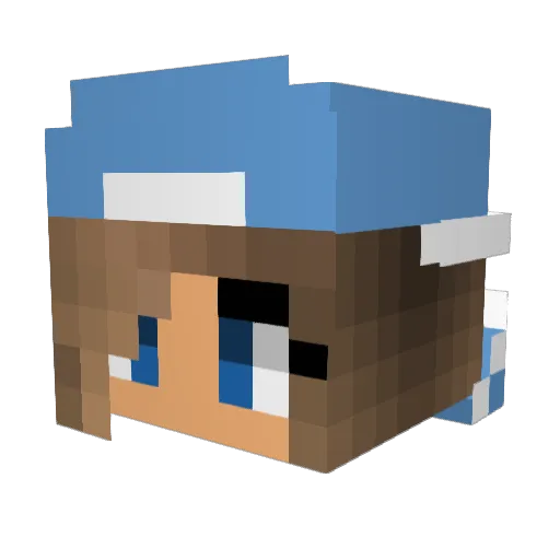 AUBSisAWESOME Minecraft avatar head, 3D render