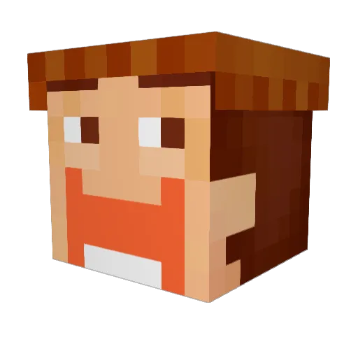 AUTHENTIC_IRONMA Minecraft avatar head, 3D render