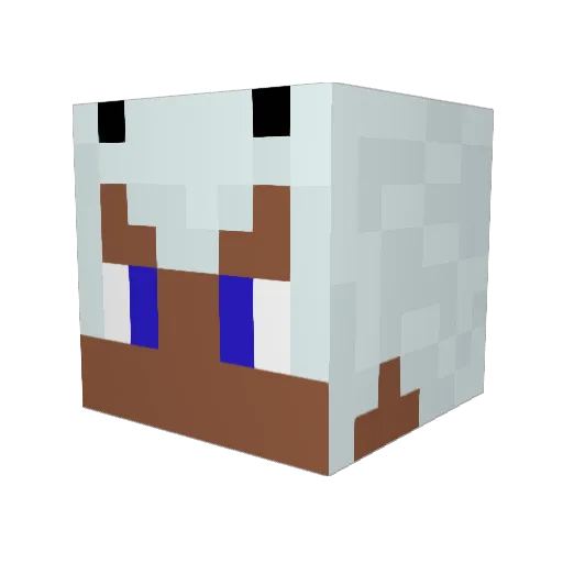 AUXturnA Minecraft avatar head, 3D render
