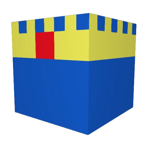 AU_BIGGIE Minecraft avatar head, 3D render