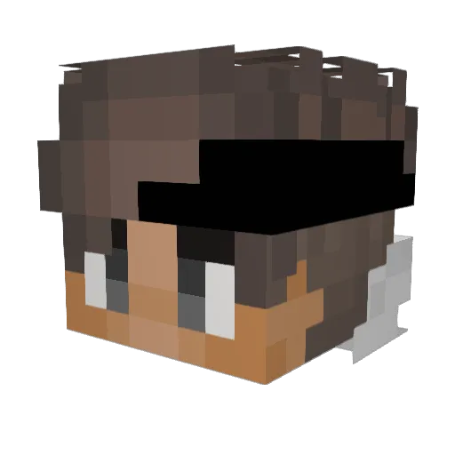 AUxFaded Minecraft avatar head, 3D render