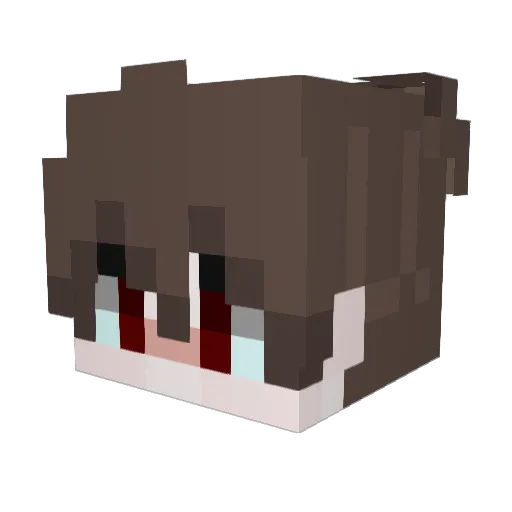AV011D Minecraft avatar head, 3D render