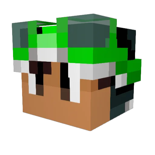 AV8O Minecraft avatar head, 3D render