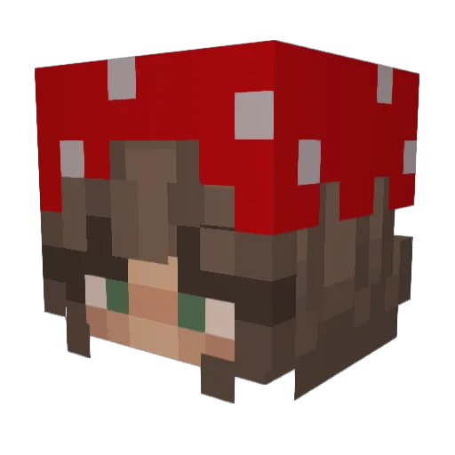 AVA081 Minecraft avatar head, 3D render