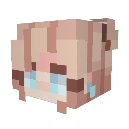 AVA2145 Minecraft avatar head, 3D render