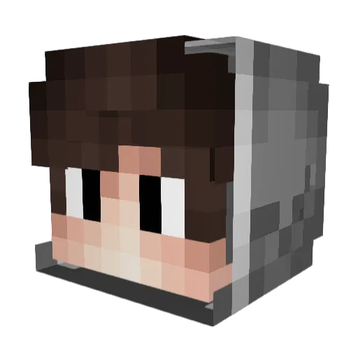 AVALDxD Minecraft avatar head, 3D render