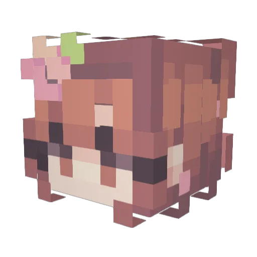 AVASSS Minecraft avatar head, 3D render