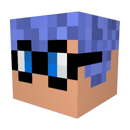 AVB2002 Minecraft avatar head, 3D render