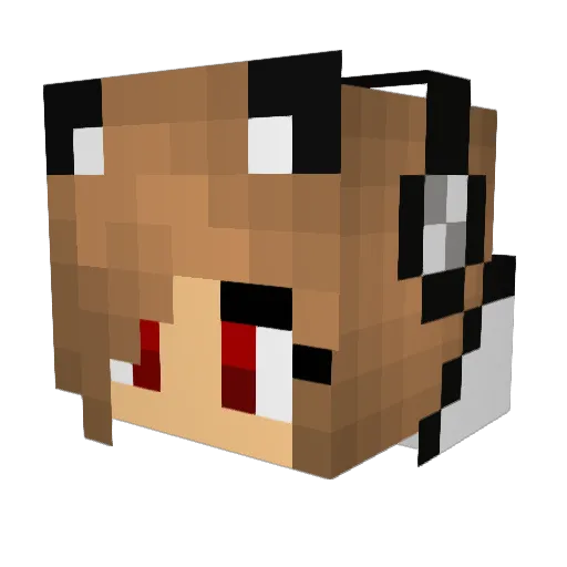 AVCAESAR Minecraft avatar head, 3D render
