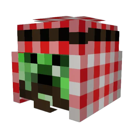 AVFG Minecraft avatar head, 3D render