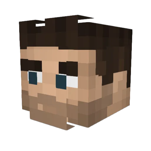 AVFusion Minecraft avatar head, 3D render