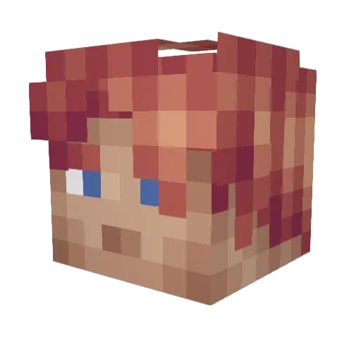 AVH08 Minecraft avatar head, 3D render