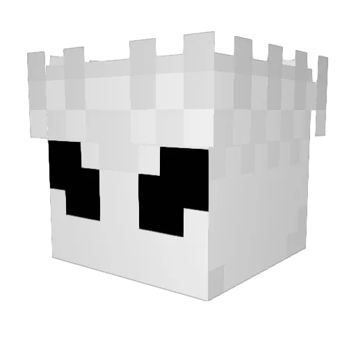 AVIJG Minecraft avatar head, 3D render