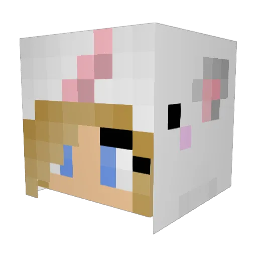 AVP2008 Minecraft avatar head, 3D render