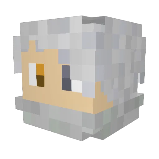 AVRGMM Minecraft avatar head, 3D render