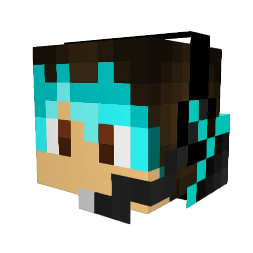 AVS_Champion Minecraft avatar head, 3D render