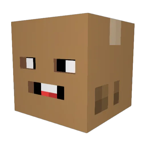 AVVR Minecraft avatar head, 3D render