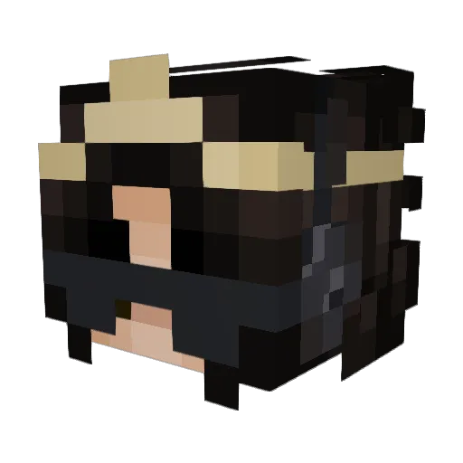AV_Beta Minecraft avatar head, 3D render