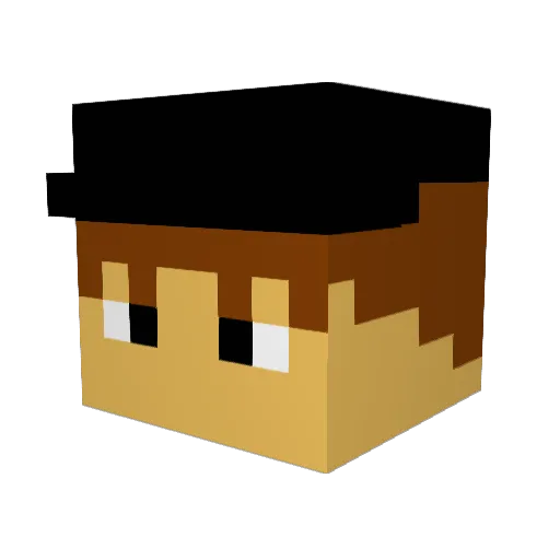 AVeryChillDude Minecraft avatar head, 3D render