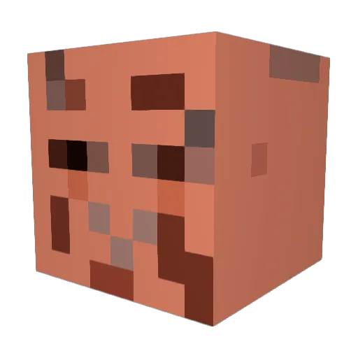AVerySpookyGhost Minecraft avatar head, 3D render