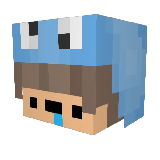 AVox53 Minecraft avatar head, 3D render