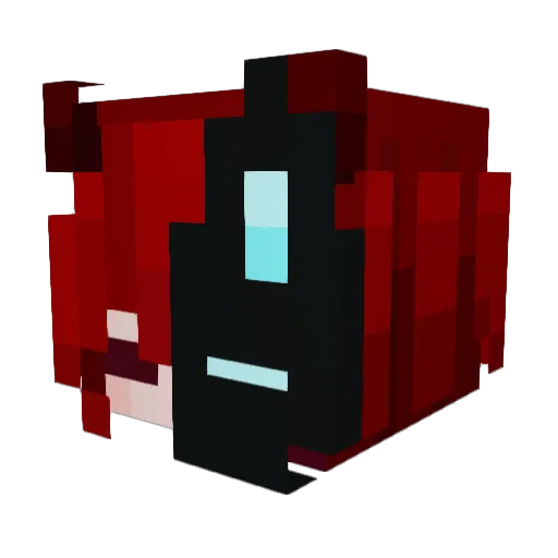 AWASakiii Minecraft avatar head, 3D render