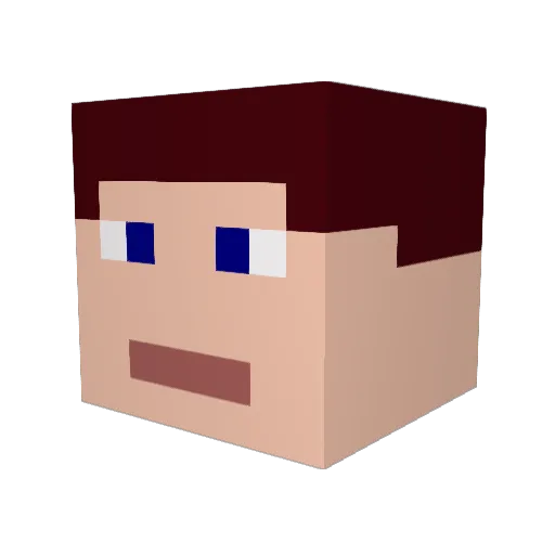 AWESUMNESS99 Minecraft avatar head, 3D render