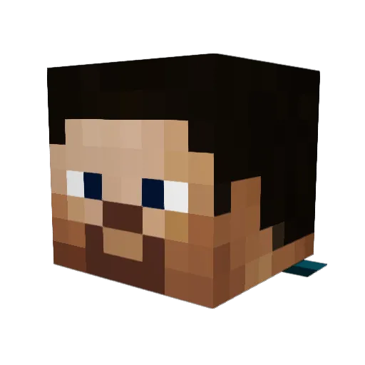 AWK123 Minecraft avatar head, 3D render
