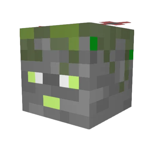AWLB Minecraft avatar head, 3D render