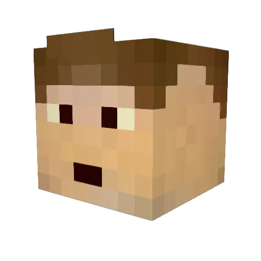 AWSOMEMAN6000 Minecraft avatar head, 3D render