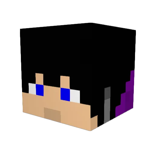 AW_007 Minecraft avatar head, 3D render