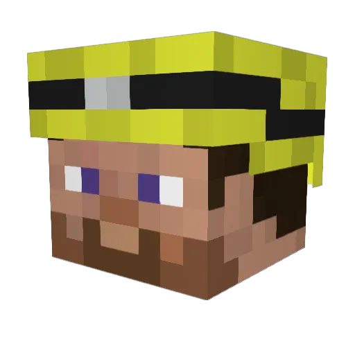 AW_722 Minecraft avatar head, 3D render