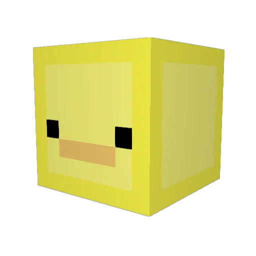 AWholeDuck Minecraft avatar head, 3D render