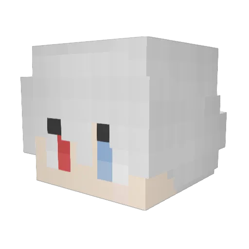 AWu_17 Minecraft avatar head, 3D render