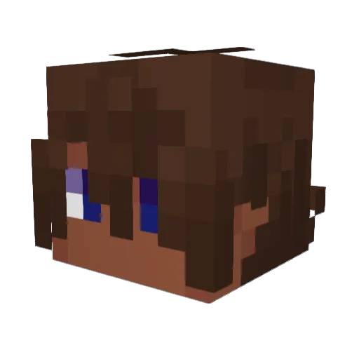 AX0L0TE Minecraft avatar head, 3D render