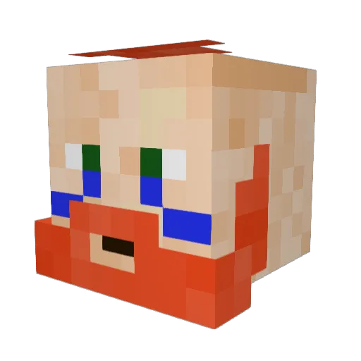 AX3SHREDER Minecraft avatar head, 3D render