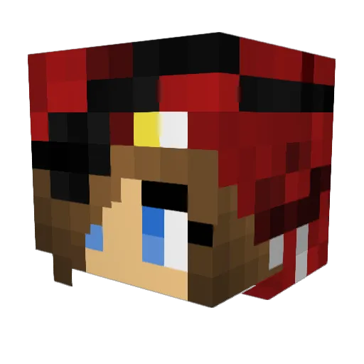 AX400_Dessy Minecraft avatar head, 3D render
