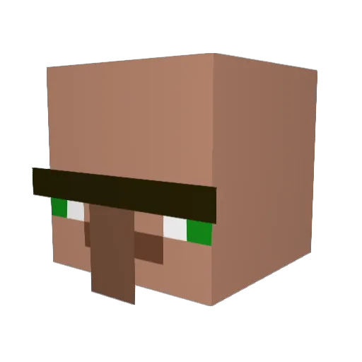 AXD210 Minecraft avatar head, 3D render