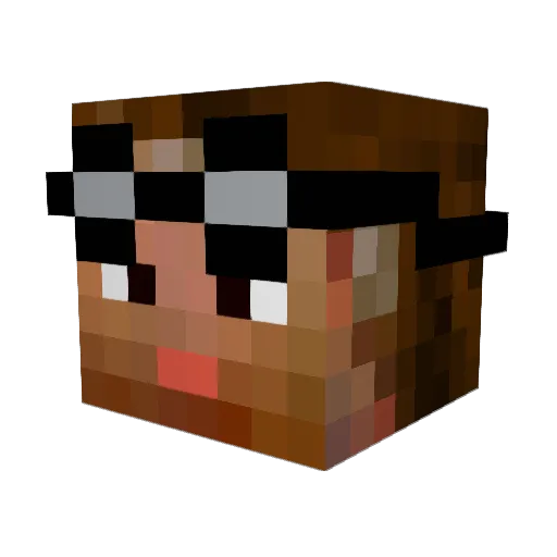 AXEL2181 Minecraft avatar head, 3D render