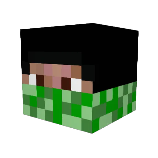 AXEL808 Minecraft avatar head, 3D render
