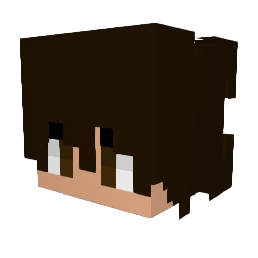 AXI3s Minecraft avatar head, 3D render