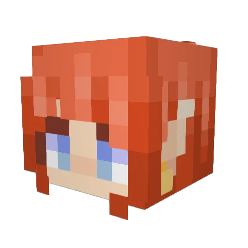 AXLJAN Minecraft avatar head, 3D render