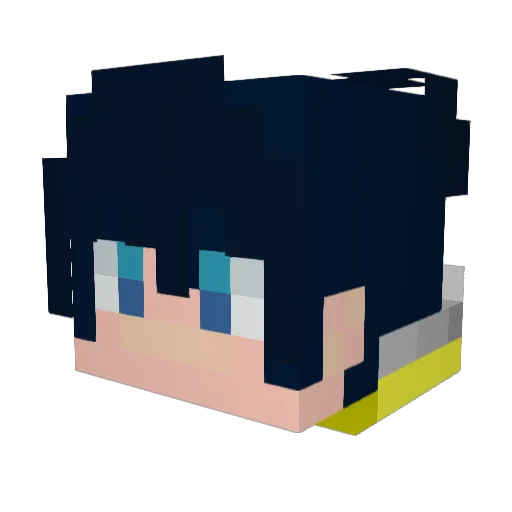 AXR0204 Minecraft avatar head, 3D render