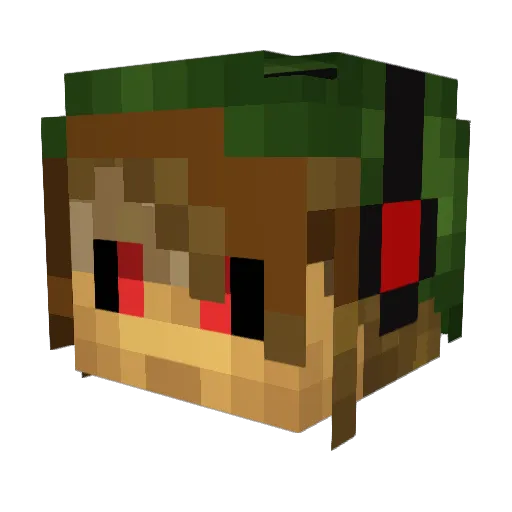 AXSOL27 Minecraft avatar head, 3D render