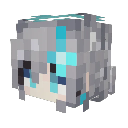 AXWWD Minecraft avatar head, 3D render