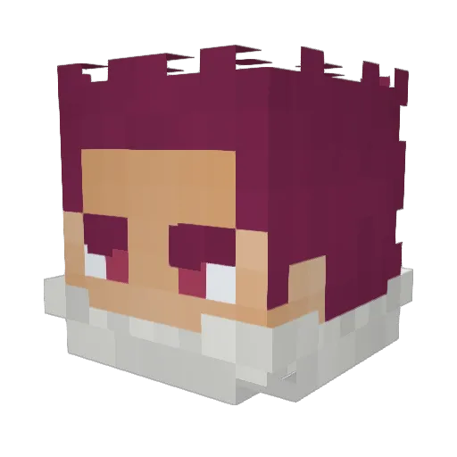 AXXE_30 Minecraft avatar head, 3D render