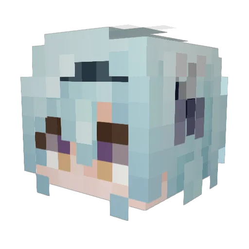 AXYeternal Minecraft avatar head, 3D render