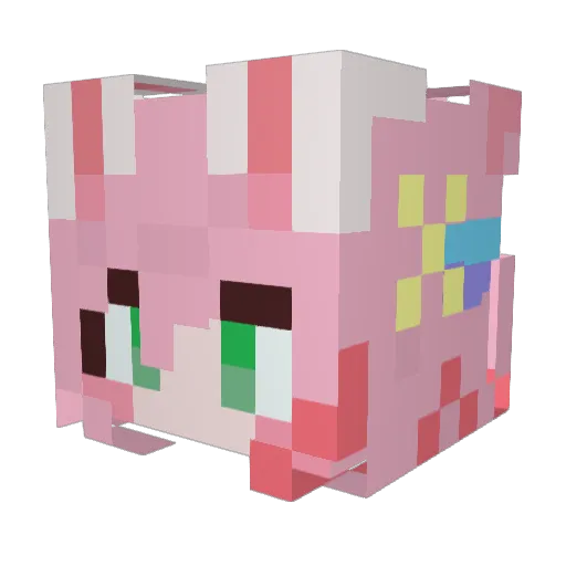 AX_XA Minecraft avatar head, 3D render