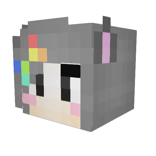 AY3SHAZ Minecraft avatar head, 3D render