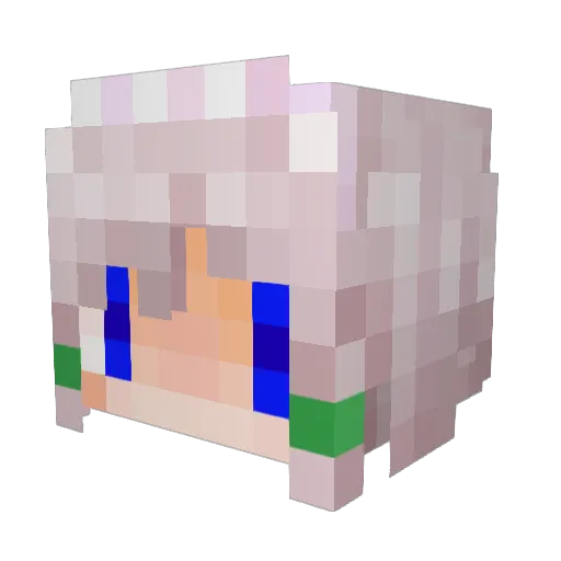 AYAHA24 Minecraft avatar head, 3D render